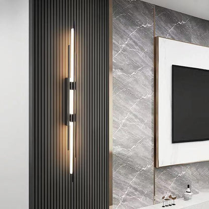 Minimalist Iron Acrylic Long Strip LED Wall Sconce Lamp