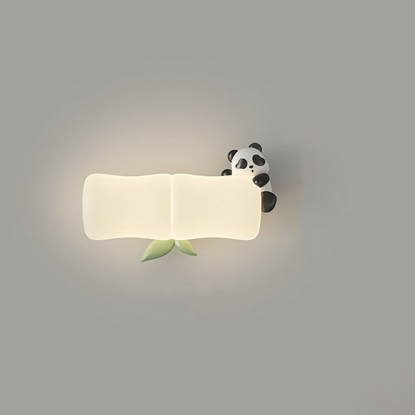 Creative Animal Koala Bamboo PE Shade LED Wall Sconce Lamp