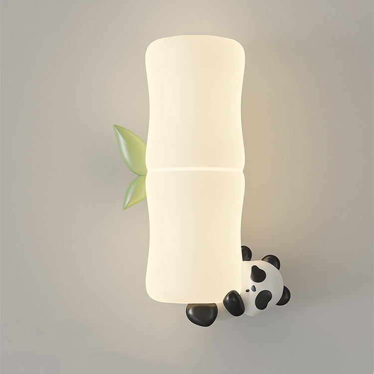 Creative Animal Koala Bamboo PE Shade LED Wall Sconce Lamp