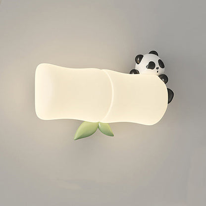 Creative Animal Koala Bamboo PE Shade LED Wall Sconce Lamp