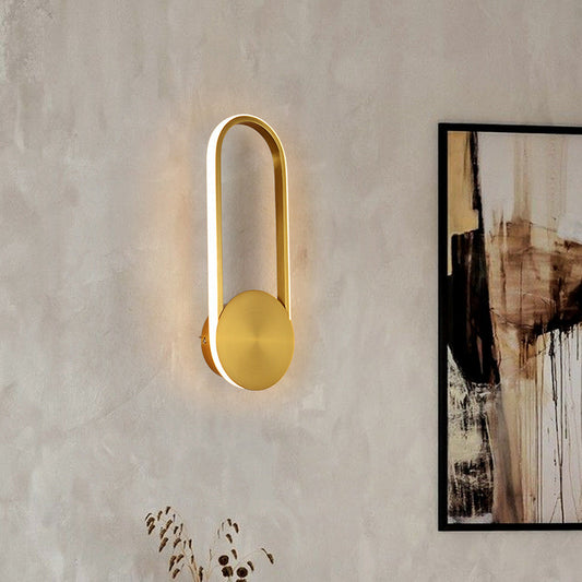 Simplicity Circle Ring Iron Aluminum LED Wall Sconce Lamp