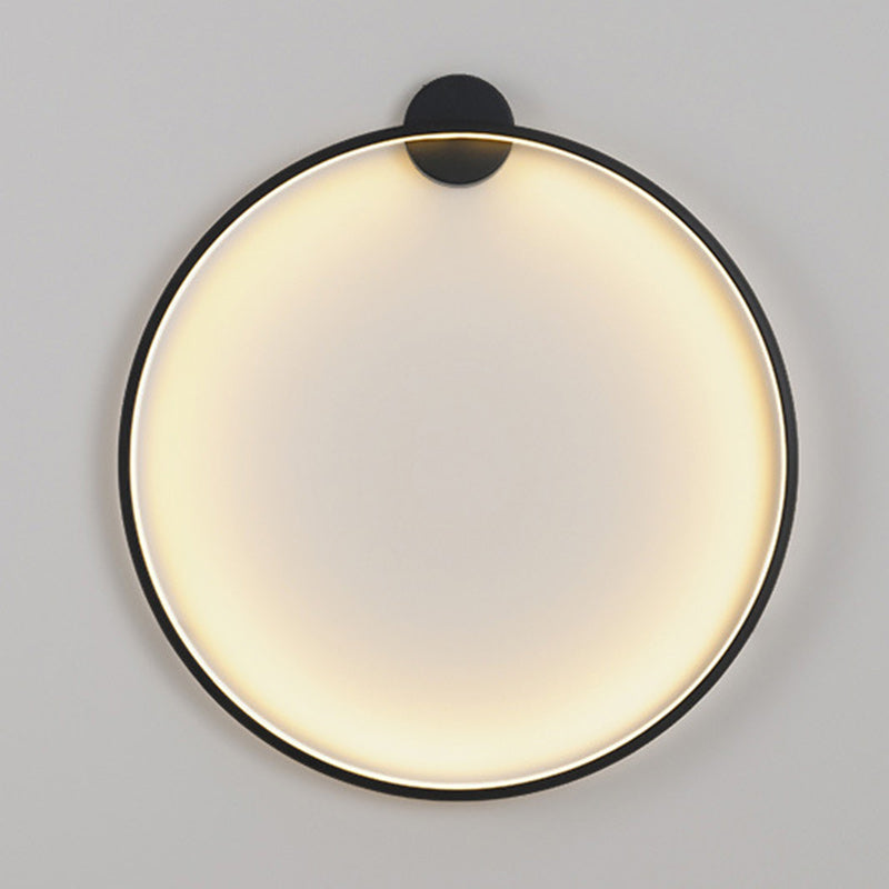 Aluminum Acrylic Circle Ring LED Wall Sconce Lamp