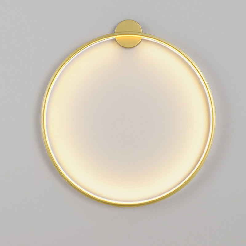Aluminum Acrylic Circle Ring LED Wall Sconce Lamp