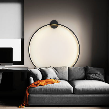 Aluminum Acrylic Circle Ring LED Wall Sconce Lamp