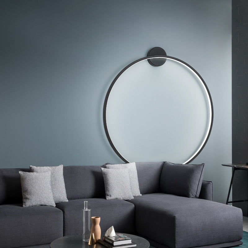 Aluminum Acrylic Circle Ring LED Wall Sconce Lamp