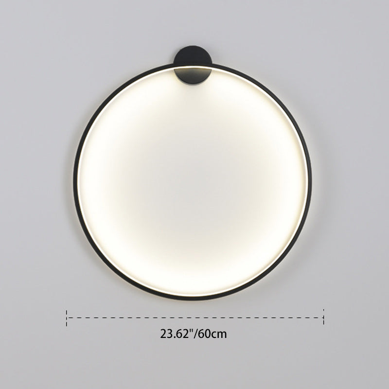 Aluminum Acrylic Circle Ring LED Wall Sconce Lamp
