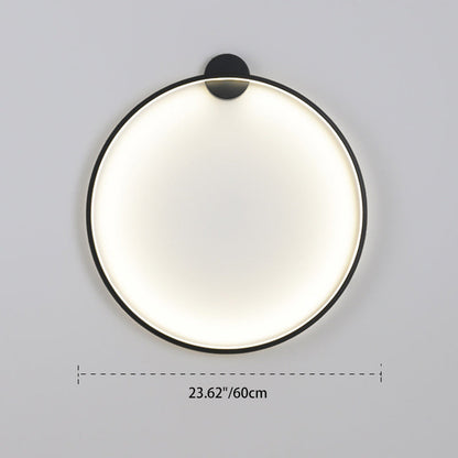 Aluminum Acrylic Circle Ring LED Wall Sconce Lamp
