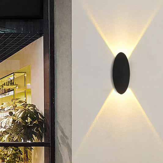 Aluminum Elliptical Waterproof LED Wall Sconce Lamp