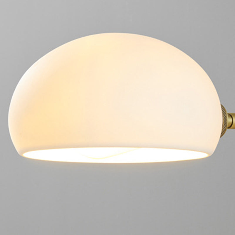 Brass Ash Wood Ceramic Round Shade 1-Light Wall Sconce Lamp
