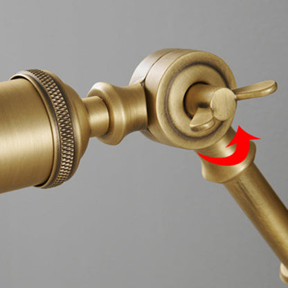 Brass Ash Wood Ceramic Round Shade 1-Light Wall Sconce Lamp