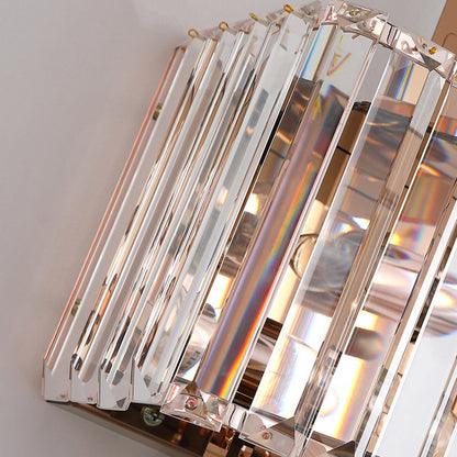 Crystal Hardware Rectangular 2-Light Wall Sconce Lamp