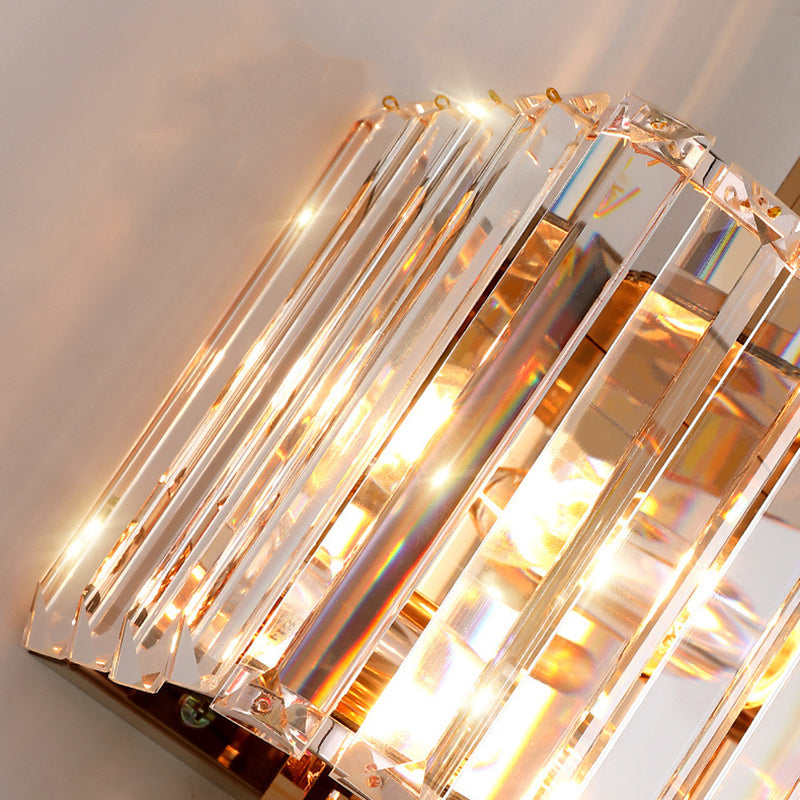 Crystal Hardware Rectangular 2-Light Wall Sconce Lamp