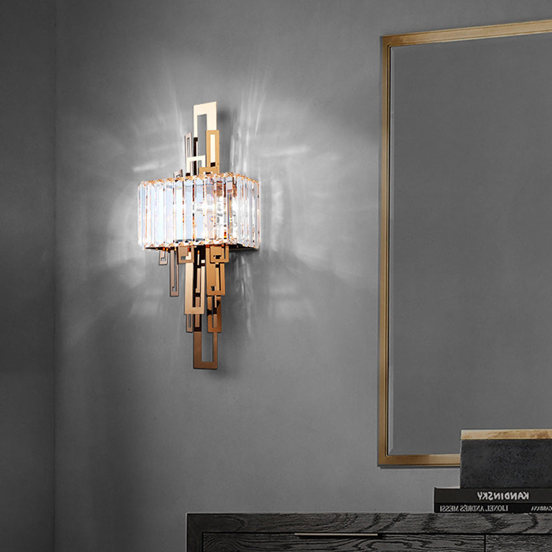 Crystal Hardware Rectangular 2-Light Wall Sconce Lamp