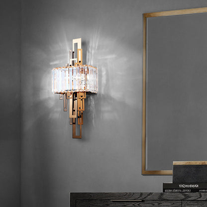Crystal Hardware Rectangular 2-Light Wall Sconce Lamp