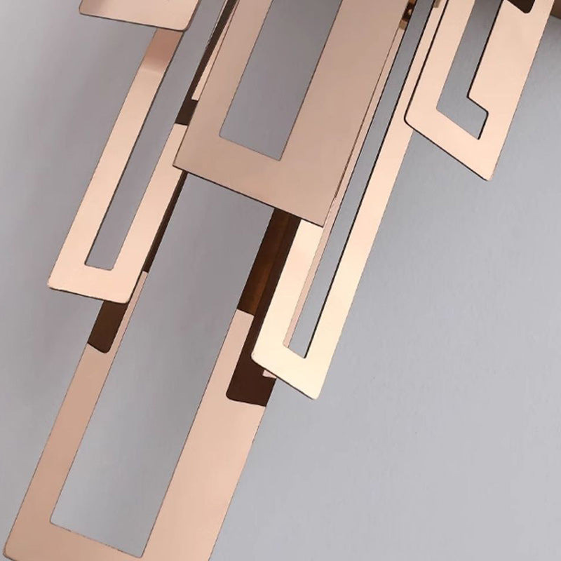 Crystal Hardware Rectangular 2-Light Wall Sconce Lamp