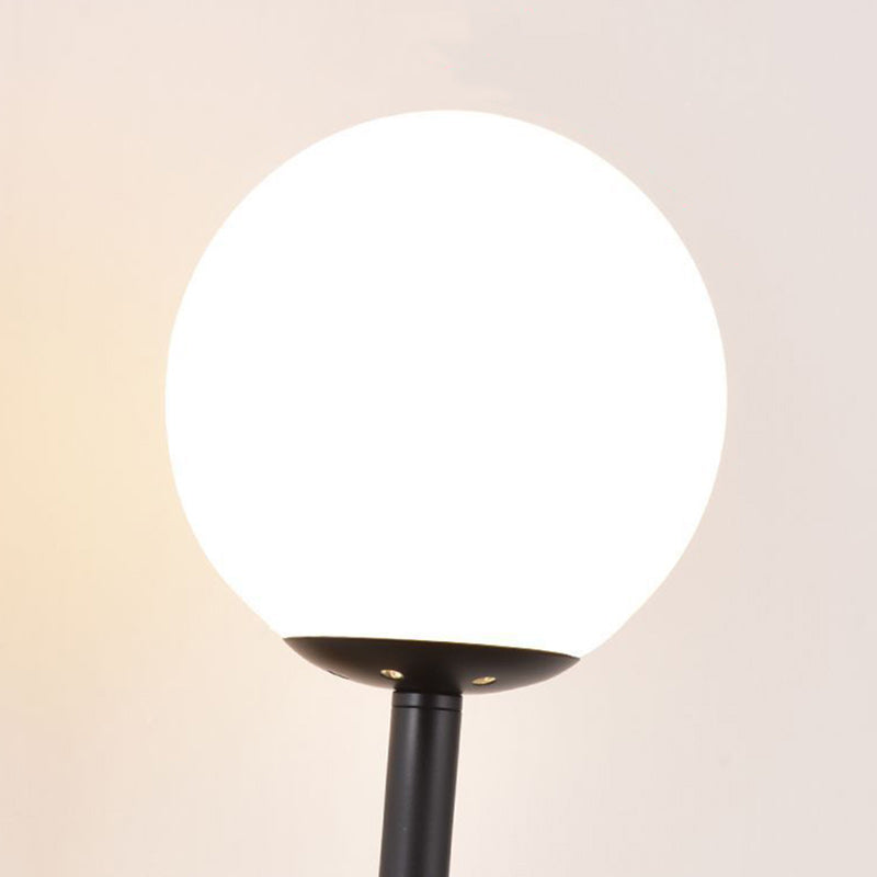 French Glass Ball Shade Hardware 1-Light Wall Sconce Lamp