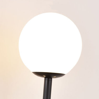 French Glass Ball Shade Hardware 1-Light Wall Sconce Lamp