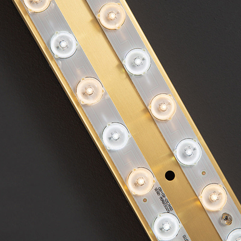 Luxury Brass Crystal Column LED Wall Sconce Lamp