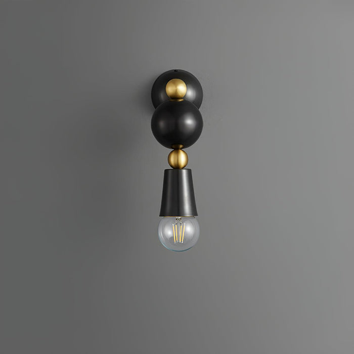 Scandinavian Glass Geometric Round 1-Light Wall Sconce Lamp