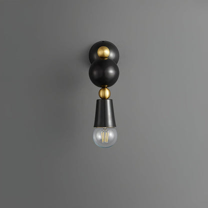 Scandinavian Glass Geometric Round 1-Light Wall Sconce Lamp
