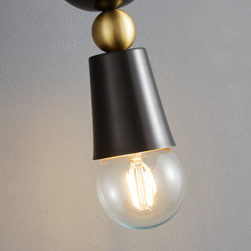 Scandinavian Glass Geometric Round 1-Light Wall Sconce Lamp