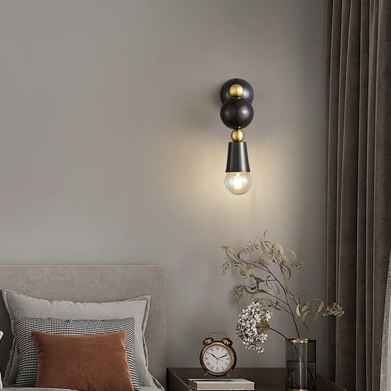 Scandinavian Glass Geometric Round 1-Light Wall Sconce Lamp