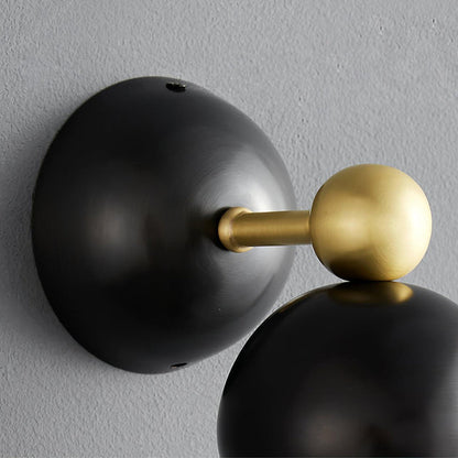 Scandinavian Glass Geometric Round 1-Light Wall Sconce Lamp