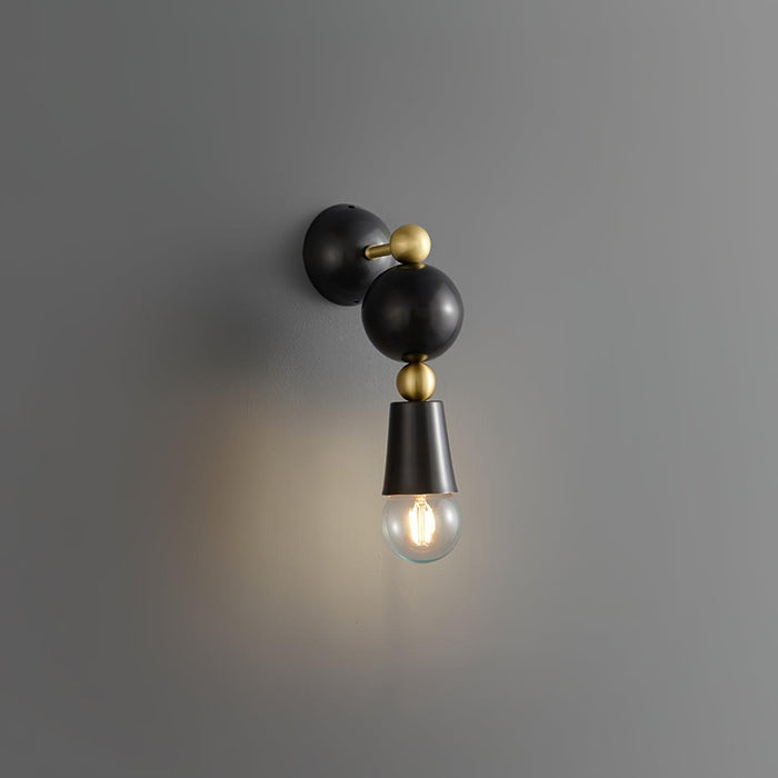 Scandinavian Glass Geometric Round 1-Light Wall Sconce Lamp