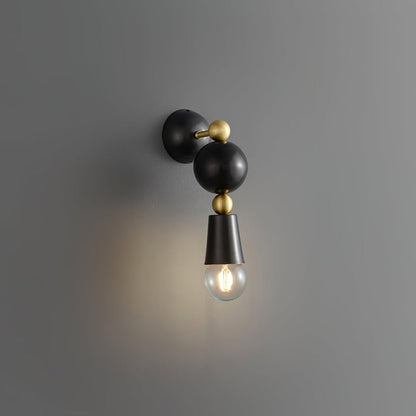 Scandinavian Glass Geometric Round 1-Light Wall Sconce Lamp