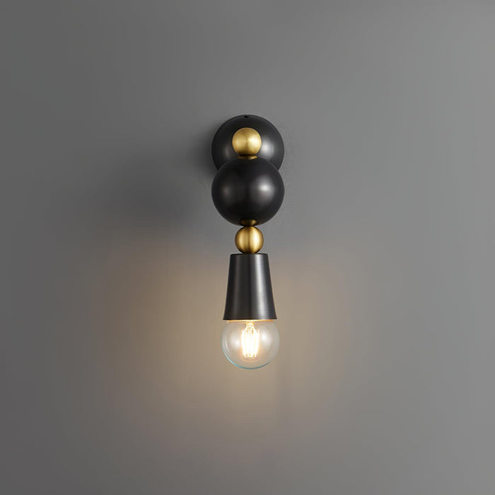 Scandinavian Glass Geometric Round 1-Light Wall Sconce Lamp