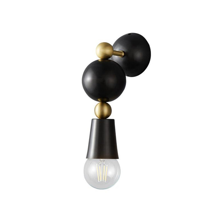 Scandinavian Glass Geometric Round 1-Light Wall Sconce Lamp