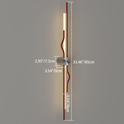Minimalist Corrugated Acrylic Iron LED Wall Sconce Lamp