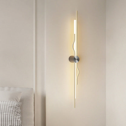 Minimalist Corrugated Acrylic Iron LED Wall Sconce Lamp