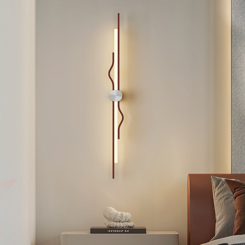Minimalist Corrugated Acrylic Iron LED Wall Sconce Lamp