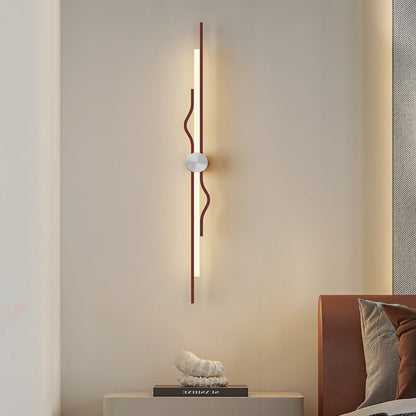 Minimalist Corrugated Acrylic Iron LED Wall Sconce Lamp