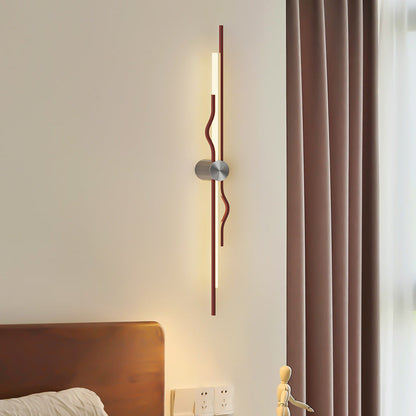 Minimalist Corrugated Acrylic Iron LED Wall Sconce Lamp