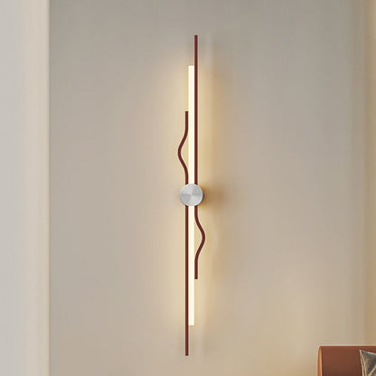 Minimalist Corrugated Acrylic Iron LED Wall Sconce Lamp