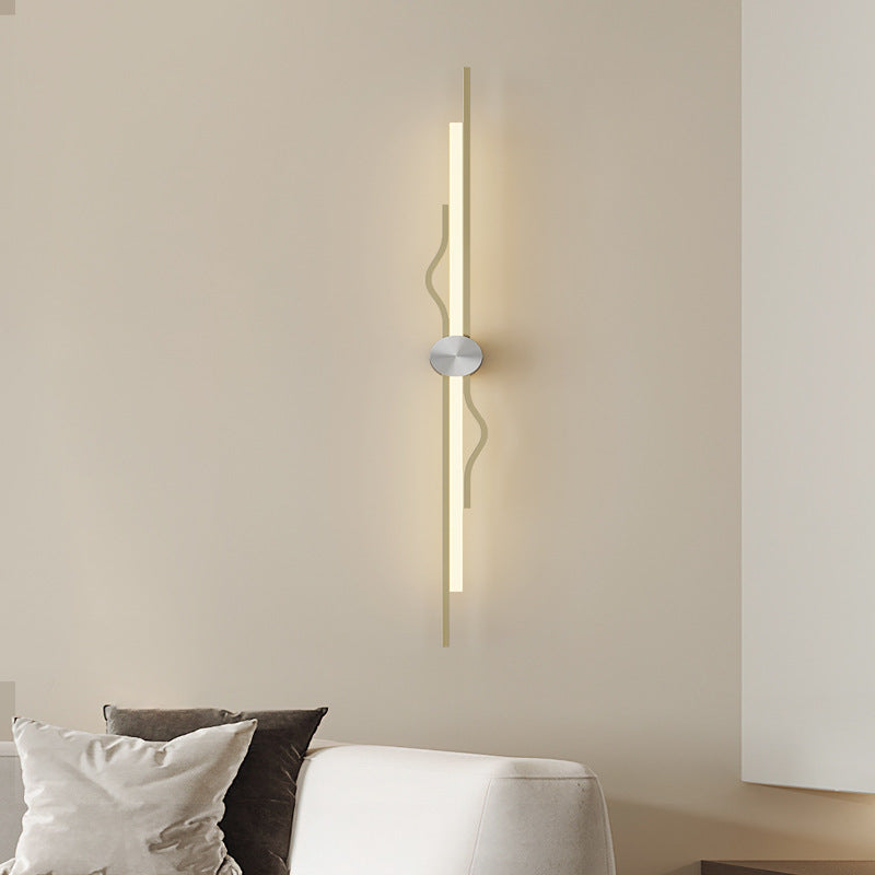 Minimalist Corrugated Acrylic Iron LED Wall Sconce Lamp