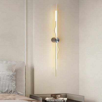 Minimalist Corrugated Acrylic Iron LED Wall Sconce Lamp