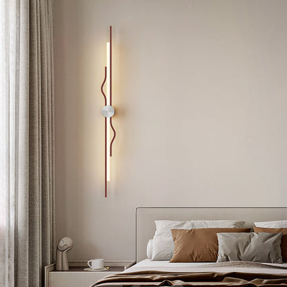 Minimalist Corrugated Acrylic Iron LED Wall Sconce Lamp
