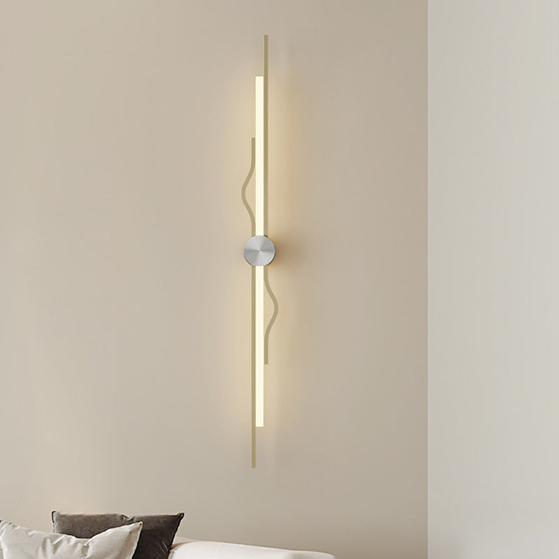 Minimalist Corrugated Acrylic Iron LED Wall Sconce Lamp