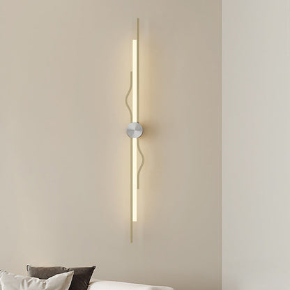 Minimalist Corrugated Acrylic Iron LED Wall Sconce Lamp