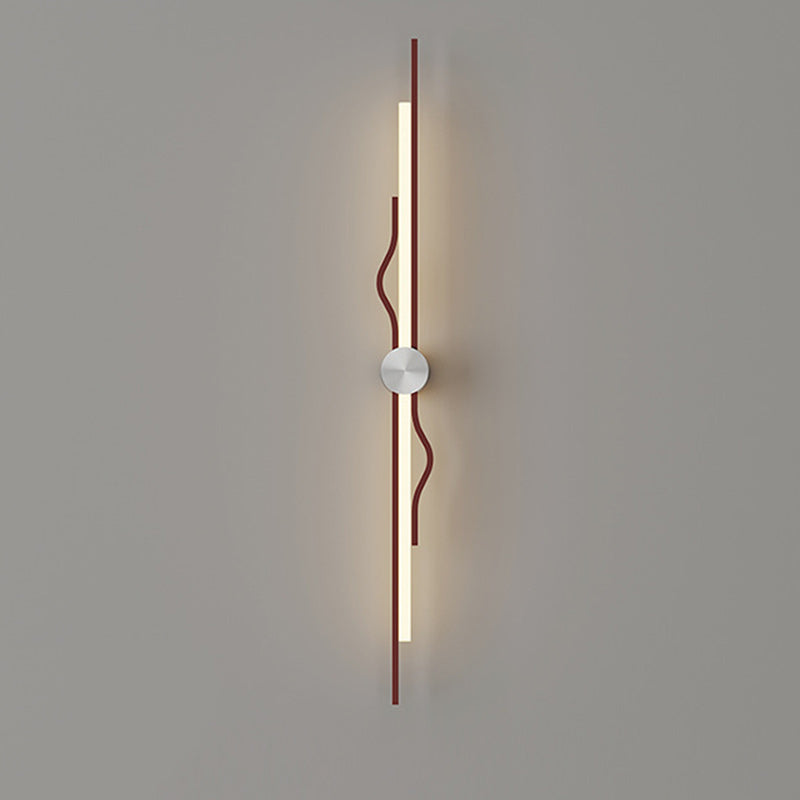 Minimalist Corrugated Acrylic Iron LED Wall Sconce Lamp
