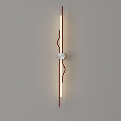 Minimalist Corrugated Acrylic Iron LED Wall Sconce Lamp