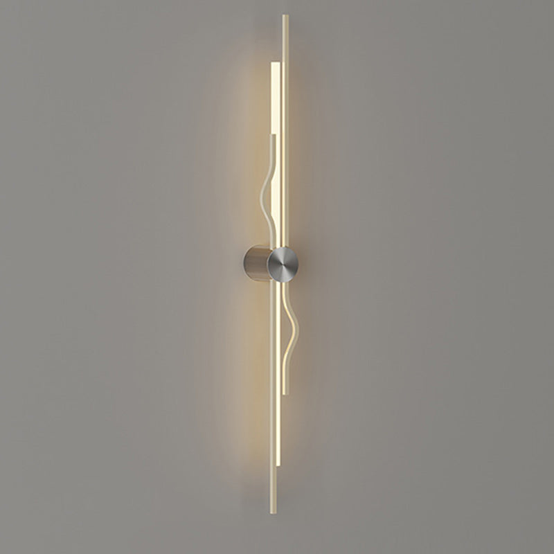 Minimalist Corrugated Acrylic Iron LED Wall Sconce Lamp