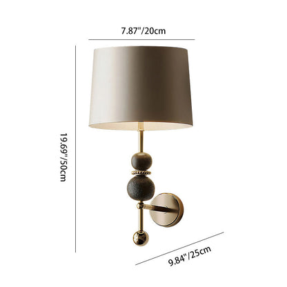 Eclectic Fabric Cylinder Shade 1-Light Wall Sconce Lamp