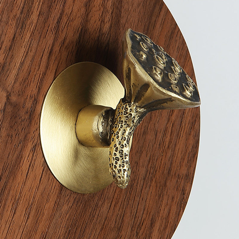 Chinese Walnut Wood Acrylic Shade LED Wall Sconce Lamp