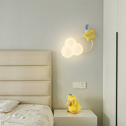 Rainbow Hot Air Balloon Kite Iron PE LED Wall Sconce Lamp