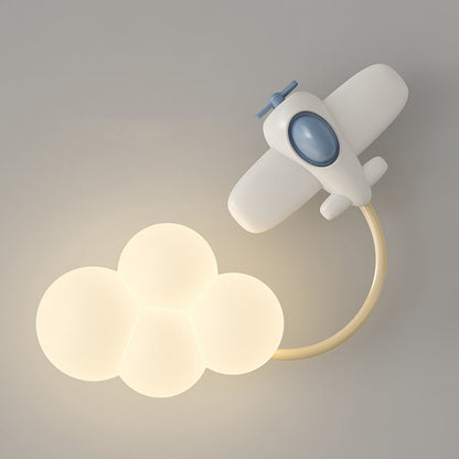 Rainbow Hot Air Balloon Kite Iron PE LED Wall Sconce Lamp
