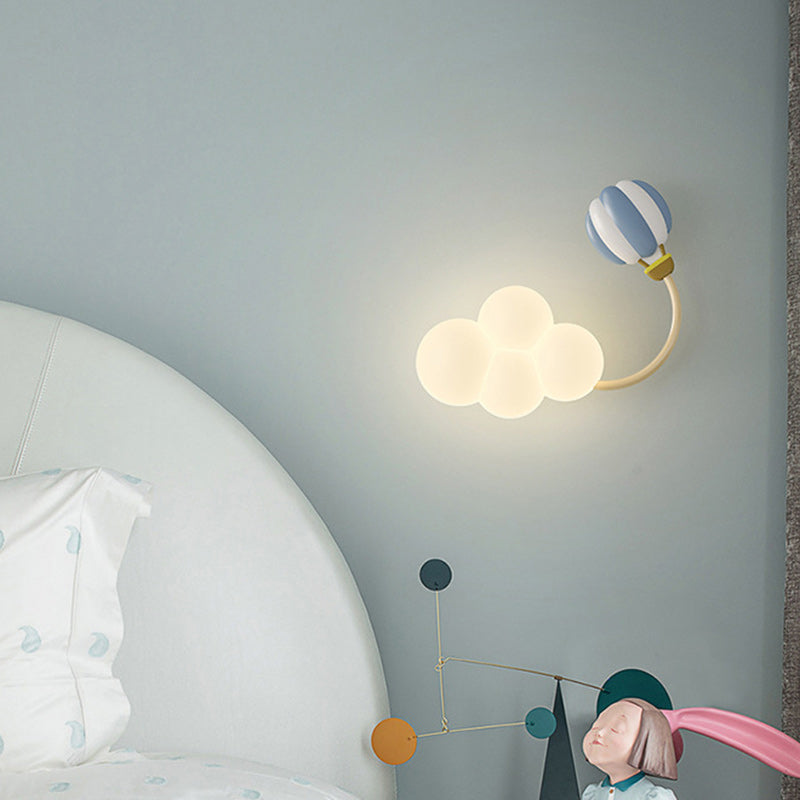 Rainbow Hot Air Balloon Kite Iron PE LED Wall Sconce Lamp